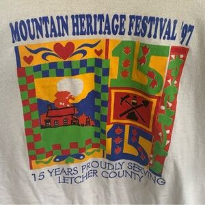 Vintage Mountain Heritage Festival 1997 Letcher County Ky Tee Shirt Adult XL 90s
